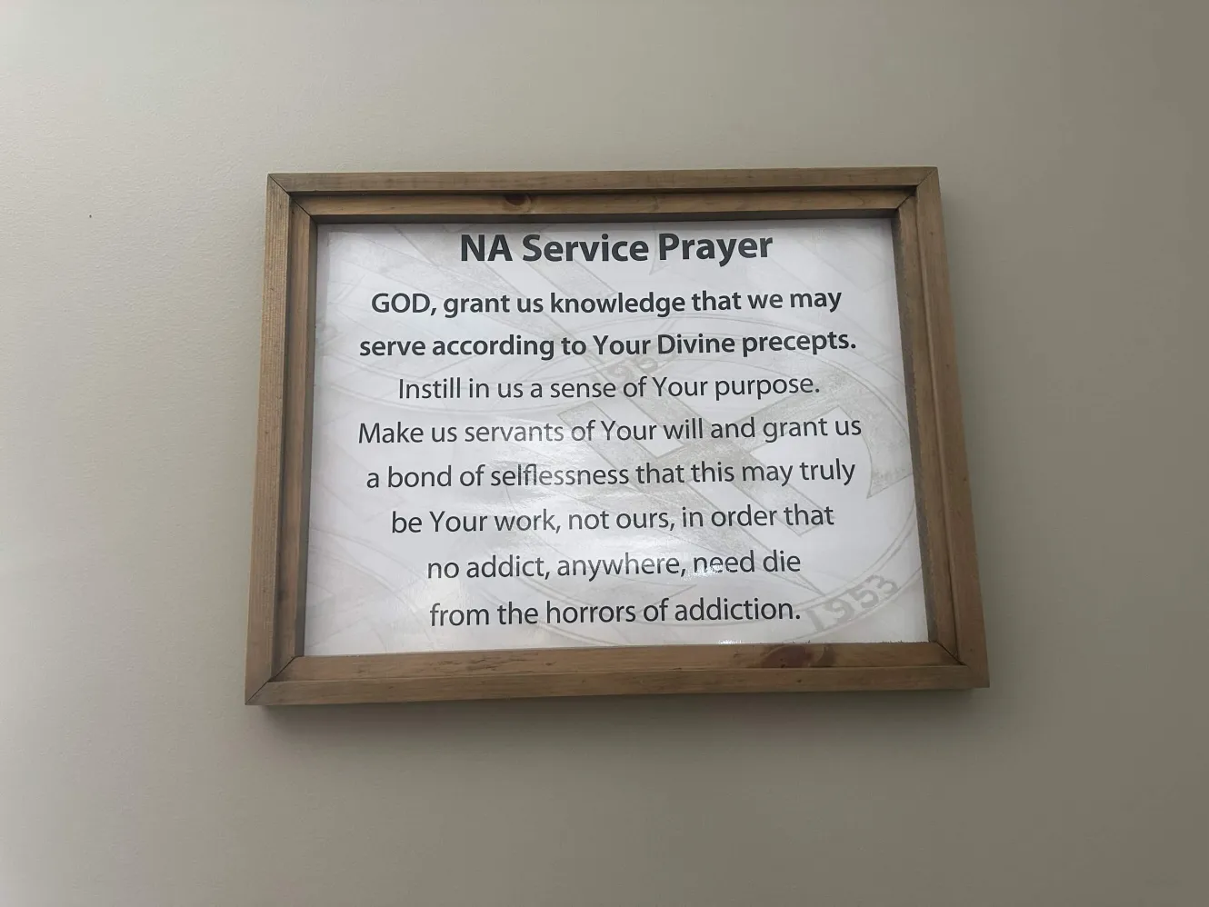 Additional angle of the meeting space used by the hosting NA groups at Restoration Recovery Chattanooga