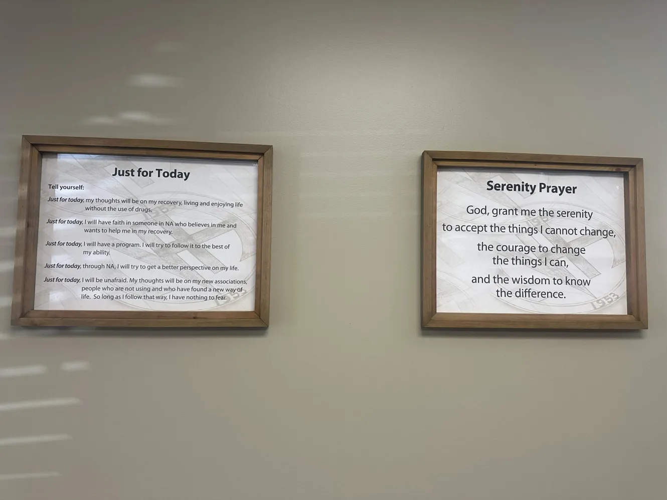 Meeting-space detail &mdash; room set for confidentiality and comfort during weekly meetings