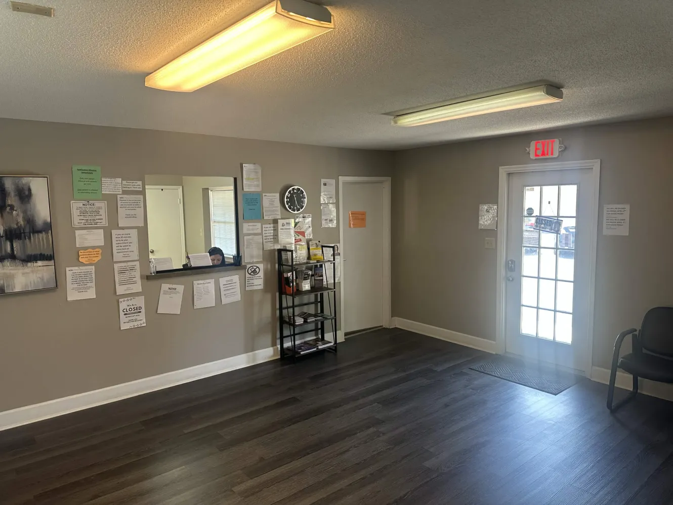 Reception area at the Cleveland clinic