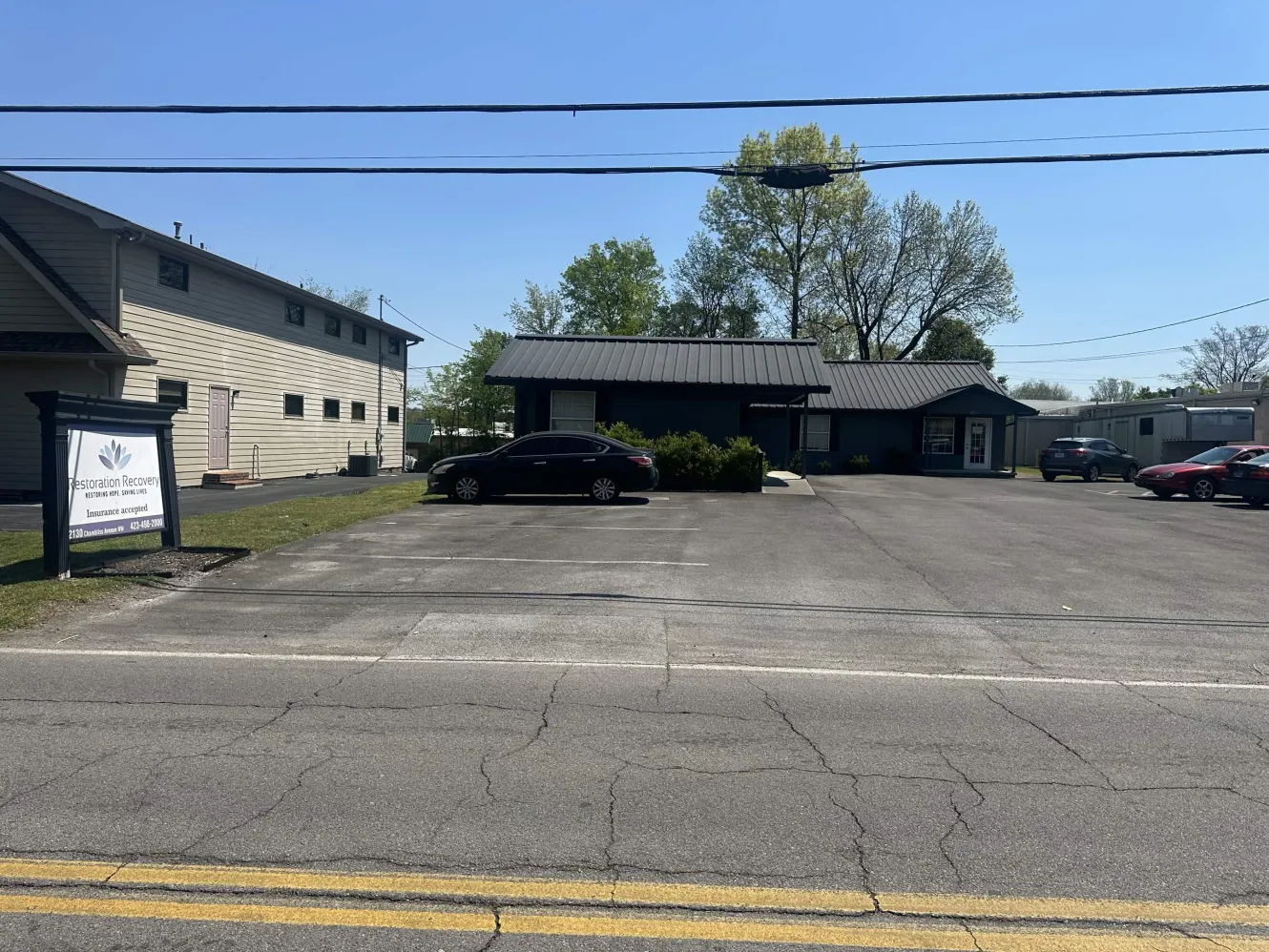 Restoration Recovery Cleveland clinic building and parking area